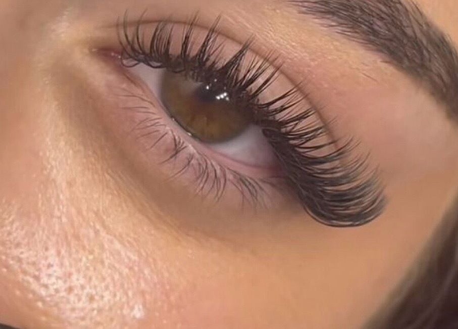 Close-up of expertly done eyelashes at Lashedbyacc, Edmonton, Alberta, CA.