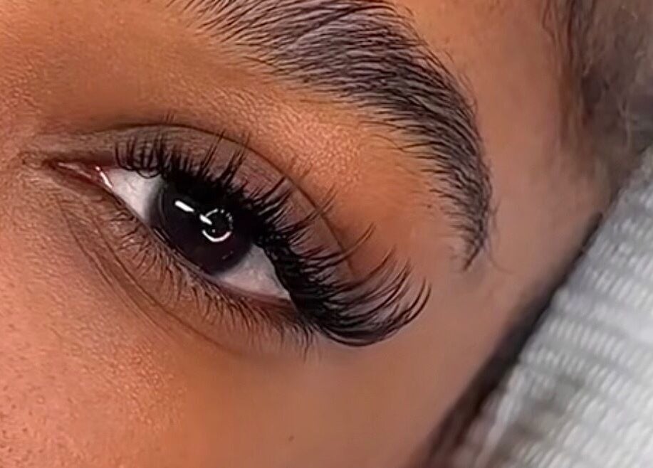 Beautiful eyelash extensions by Lashedbyacc in Edmonton, Alberta, CA enhancing eye beauty and elegance.