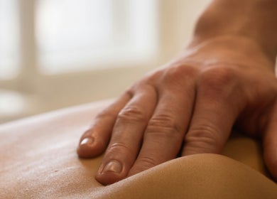 Hand giving a massage at Revive Massage & Wellbeing in Stocksmoor, England, GB.