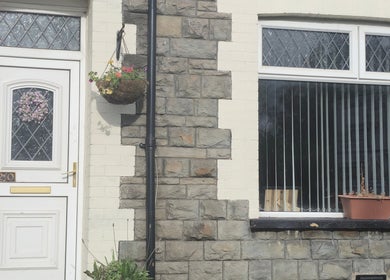 Inviting entrance at Beauty by Cassie in Pengam, Wales, GB, featuring a decorative door and window.
