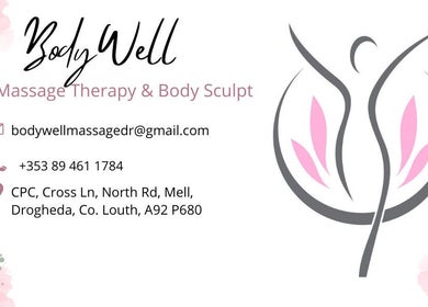 BodyWell Massage contact info with elegant logo at Drogheda, County Louth, IE.