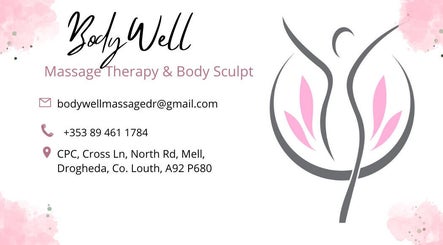 BodyWell Massage contact info with elegant logo at Drogheda, County Louth, IE.