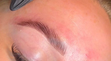 Perfectly groomed eyebrows at Hausofbeauty_brows, Nottingham, England, GB showcasing expert styling.