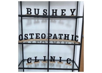 Jo Mitchell Reflexology signage on display at Bushey Osteopathic Clinic, Bushey, England, GB.