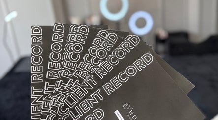 Client records at Haus of Lashes, Nottingham, England highlighting meticulous beauty service documentation.