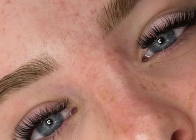 Close-up of elegant eyelash extensions at Haus of Lashes, Nottingham, England, GB.