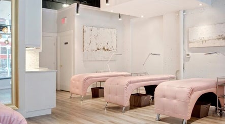 Serene setup of pink treatment beds at Beauty By Rae, Gros Islet, Gros Islet, LC.