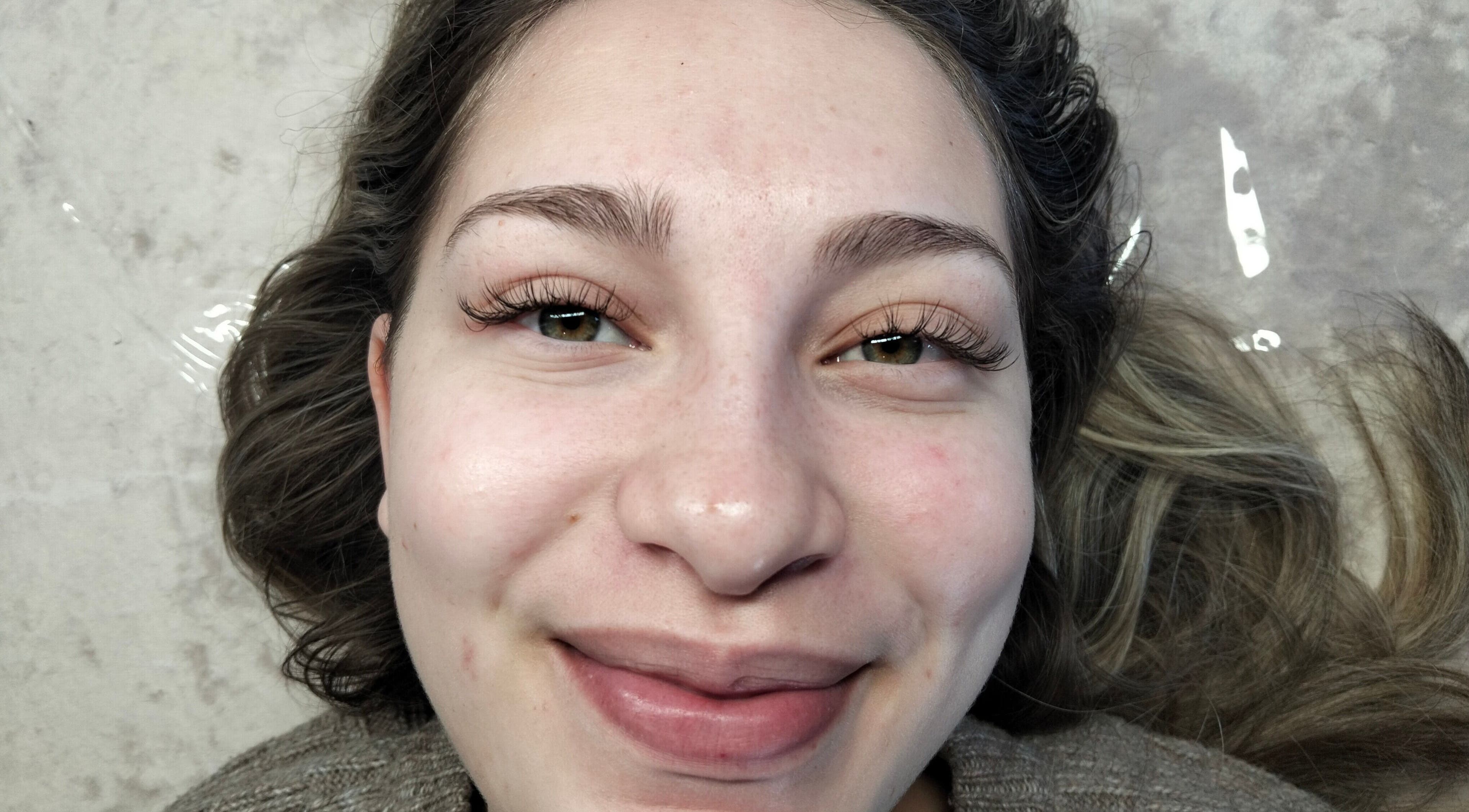 Client with beautiful lashes at Lashed by Ceebs, Cape Town, Western Cape, ZA, showcasing expert eyelash extensions.