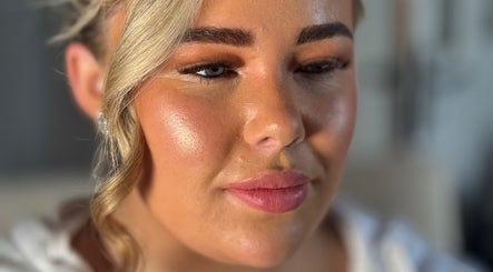 Close-up of a woman's glowing makeup at Blushandbrowstudio in Dublin, County Dublin, IE.