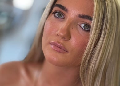 Woman with flawless makeup at Blushandbrowstudio in Dublin, County Dublin, IE, showcasing elegant beauty.