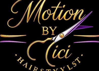 Logo of Motion by Cici featuring stylish scissors in Winter Haven, Florida, US.