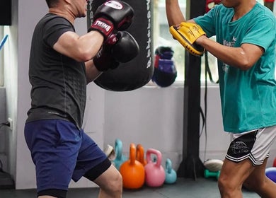 Training session at The Lab Boxing & Muay Thai gym - Bonifacio High Street, Metro Manila, Metro Manila, PH.