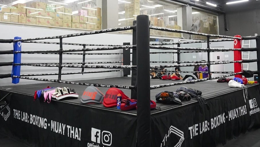 Boxing ring at The Lab Boxing & Muay Thai gym - Pioneer Center, Pasig, Metro Manila, PH.