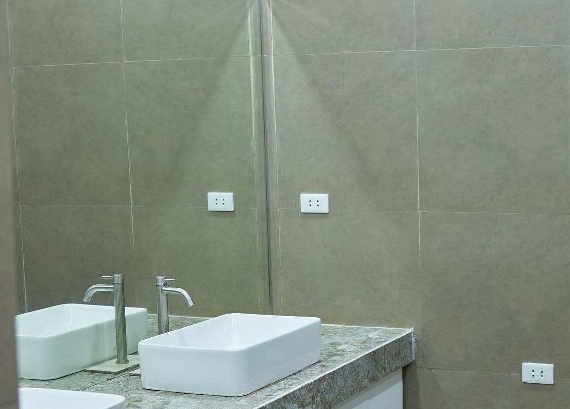 Modern bathroom sink at The Lab Boxing & Muay Thai gym - MAKATI, Makati City, Metro Manila, PH