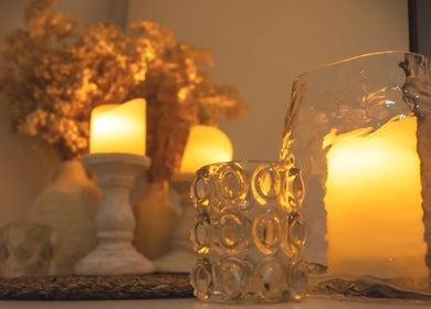 Warm candlelit ambiance at Endless Massage Therapy in London, England, GB for relaxation and tranquility.