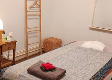 Tranquil massage room at Port Melbourne Thai Massage by Saijai, Melbourne, Victoria, AU.