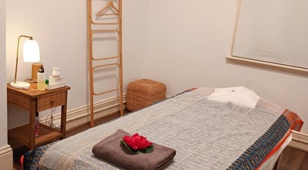 Tranquil massage room at Port Melbourne Thai Massage by Saijai, Melbourne, Victoria, AU.