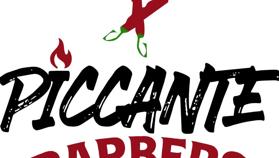 Piccante Barbers logo featuring red flame in Peregian Springs, Queensland, AU.