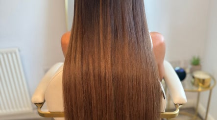 Smooth, silky brown hair treatment at The Dolls Lounge, Leeds, England, GB.