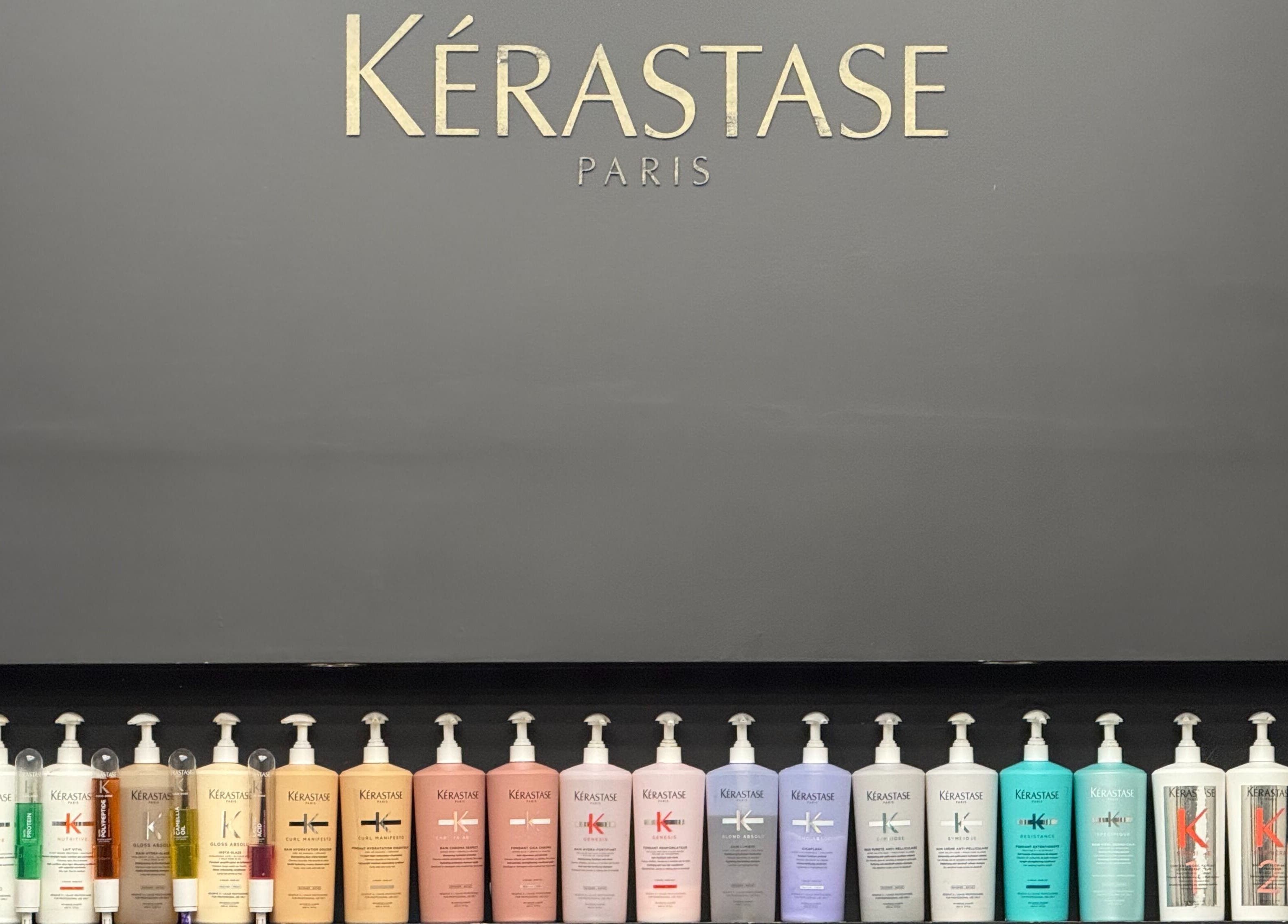 Kerastase hair products on display at Hair Narrative at RAVEN, Bicton, Western Australia, AU.