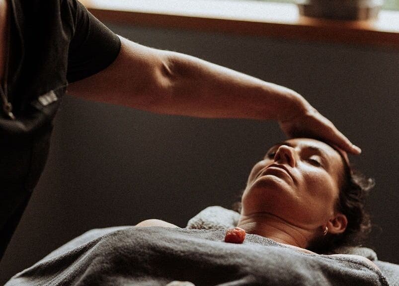 Relaxing massage session at The Holistic Approach and Retreats, Ipswich, England, GB.