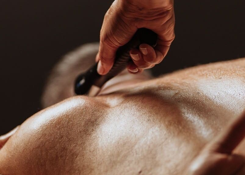 Massage therapy with stones at The Holistic Approach and Retreats, Ipswich, England, GB.