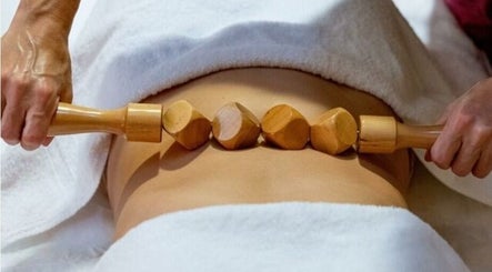 Wooden massage roller used at Tranquility Touch, Hamilton, Scotland, GB for a soothing treatment.