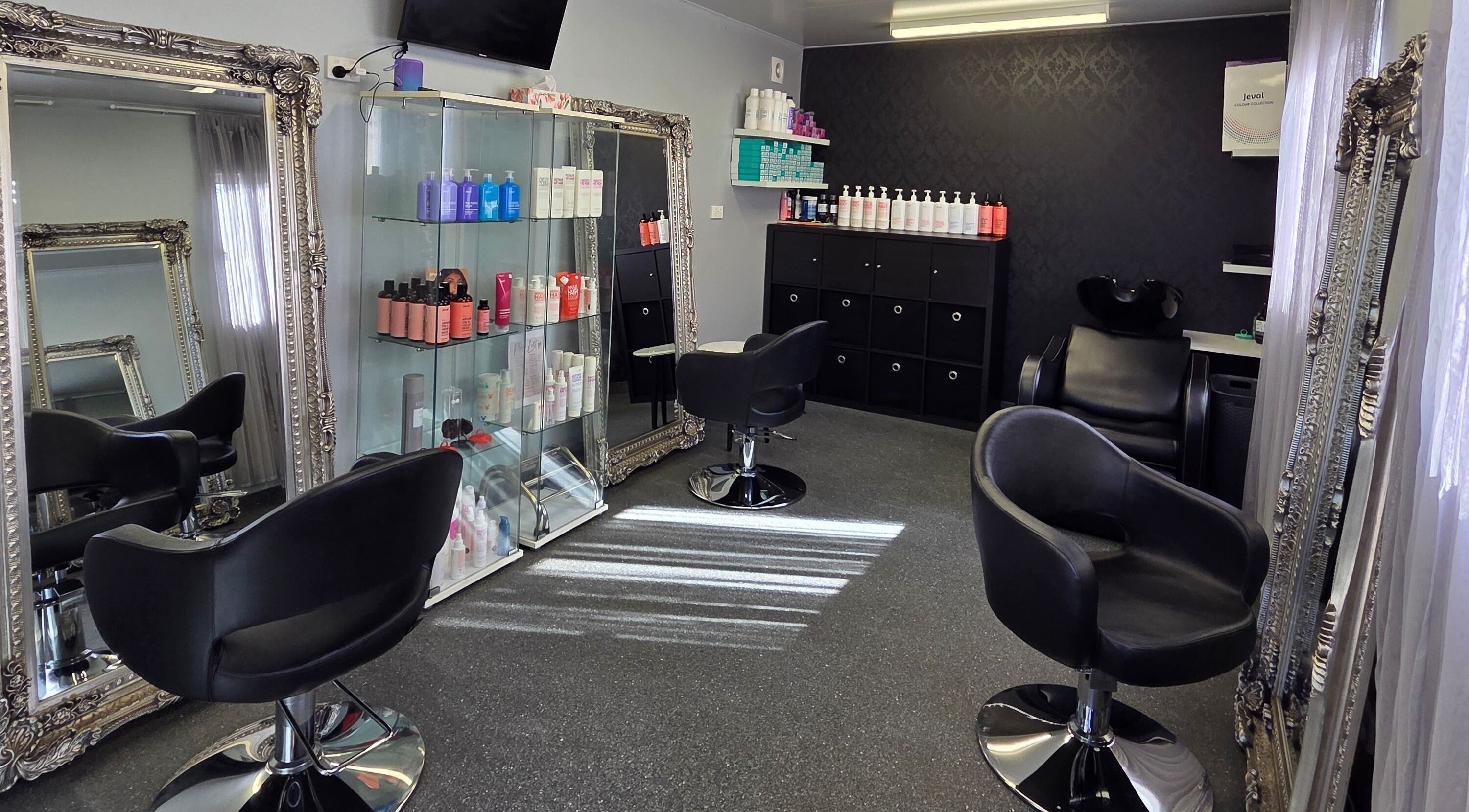 Elegant salon interior at Katrina Green Hair Artistry in Tapping, Western Australia, AU featuring modern decor.