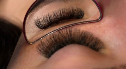 Close-up of flawless eyelash extensions at Lashedbymoniqueamelia, Hucknall, England, GB.
