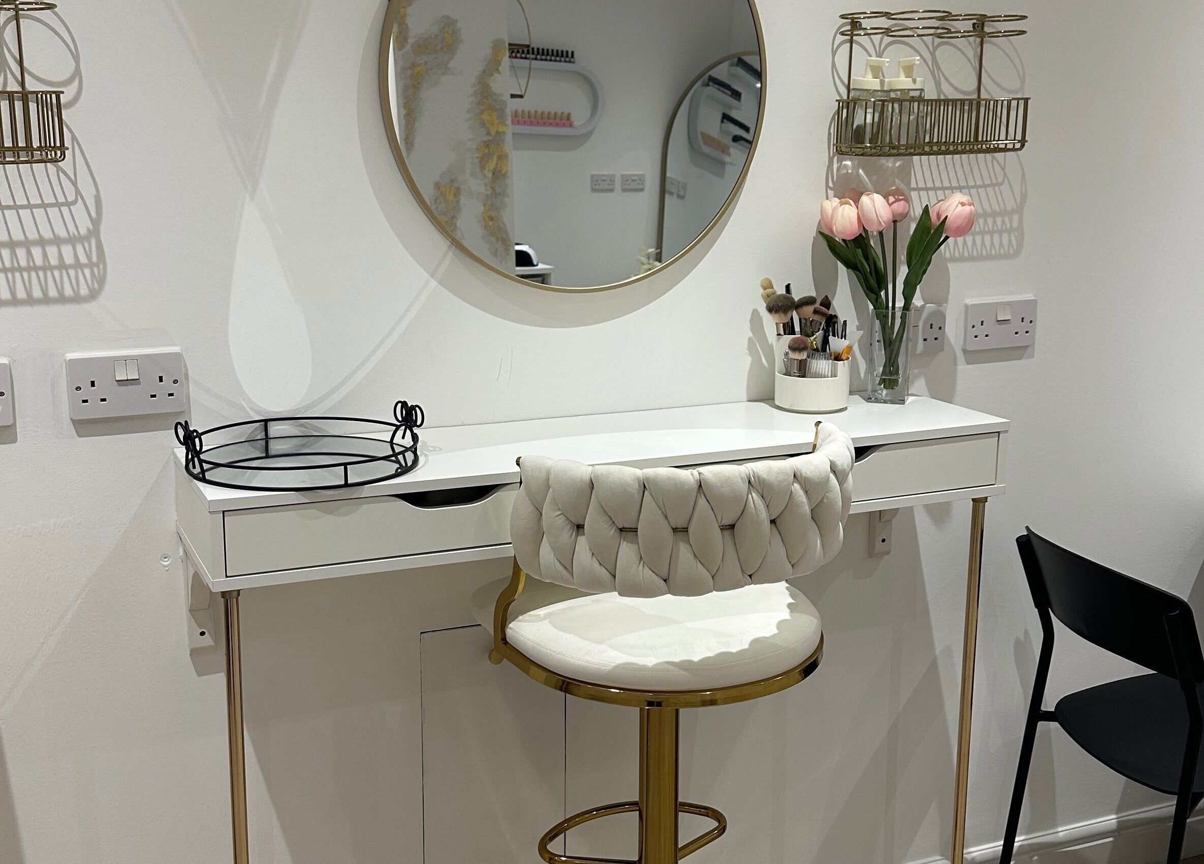 Elegant makeup vanity at BareBeauty.ByKels, Cradley Heath, England, GB, showcasing a modern chic design.