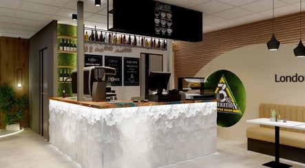 Stylish coffee bar at 3rd Generation London, Timișoara, Județul Timiș, RO with modern design.