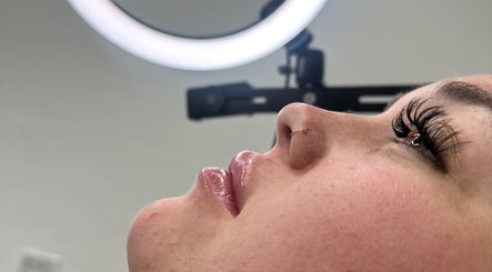 Detailed view of lash extensions at Eilise Jane Aesthetics, Southampton, England, GB under professional lighting.