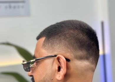 Close-up of a precision fade haircut at DEEP HAIR premium cut & shave, Romano Di Lombardia, Lombardia, IT.
