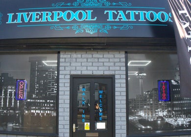 Front view of Liverpool Tattoos Orrell Park, located in Liverpool, England, GB, showcasing its welcoming entrance.