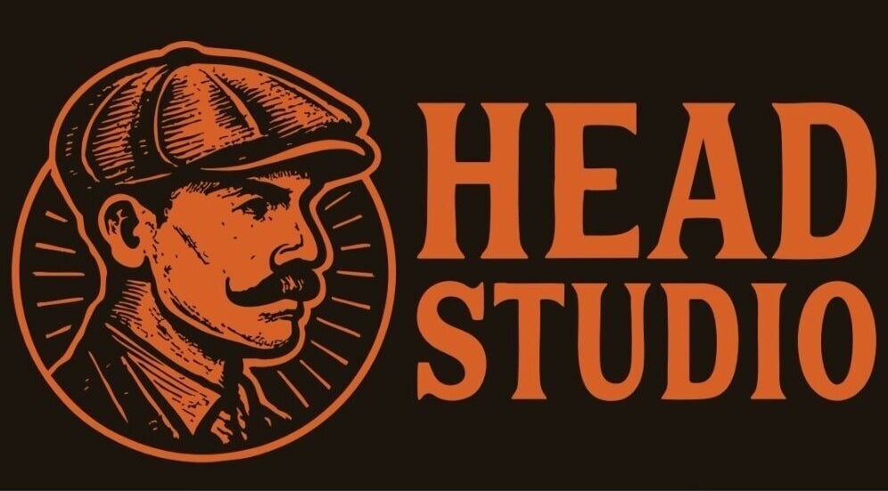 Vintage illustration of a man with a moustache at Head Studio, Lisburn, Northern Ireland, GB.