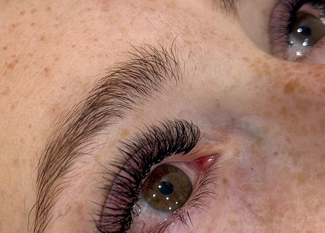 Close-up of styled eyelashes at Bloom Lash & Esthetics in Pocatello, Idaho, US, highlighting professional lash service.