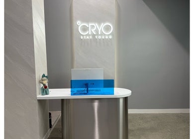 Reception area of Cryo Stay Young Eastland in Melbourne, Victoria, AU with modern design and art decor.
