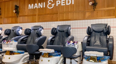 Comfortable pedicure chairs at Mani Pedi Nail Salon Colonnades, Noarlunga Centre, South Australia, AU.