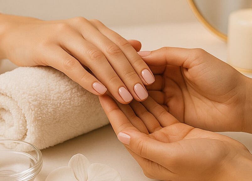 Soin des ongles à Pure Et Simple Ongles, Montgeron, Île-de-France, FR, avec une ambiance apaisante.