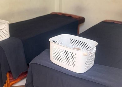 Cozy massage tables at Huong Sen Spa in Nha Trang, Khánh Hòa, VN, ready for relaxing treatments.