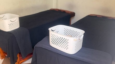 Cozy massage tables at Huong Sen Spa in Nha Trang, Khánh Hòa, VN, ready for relaxing treatments.