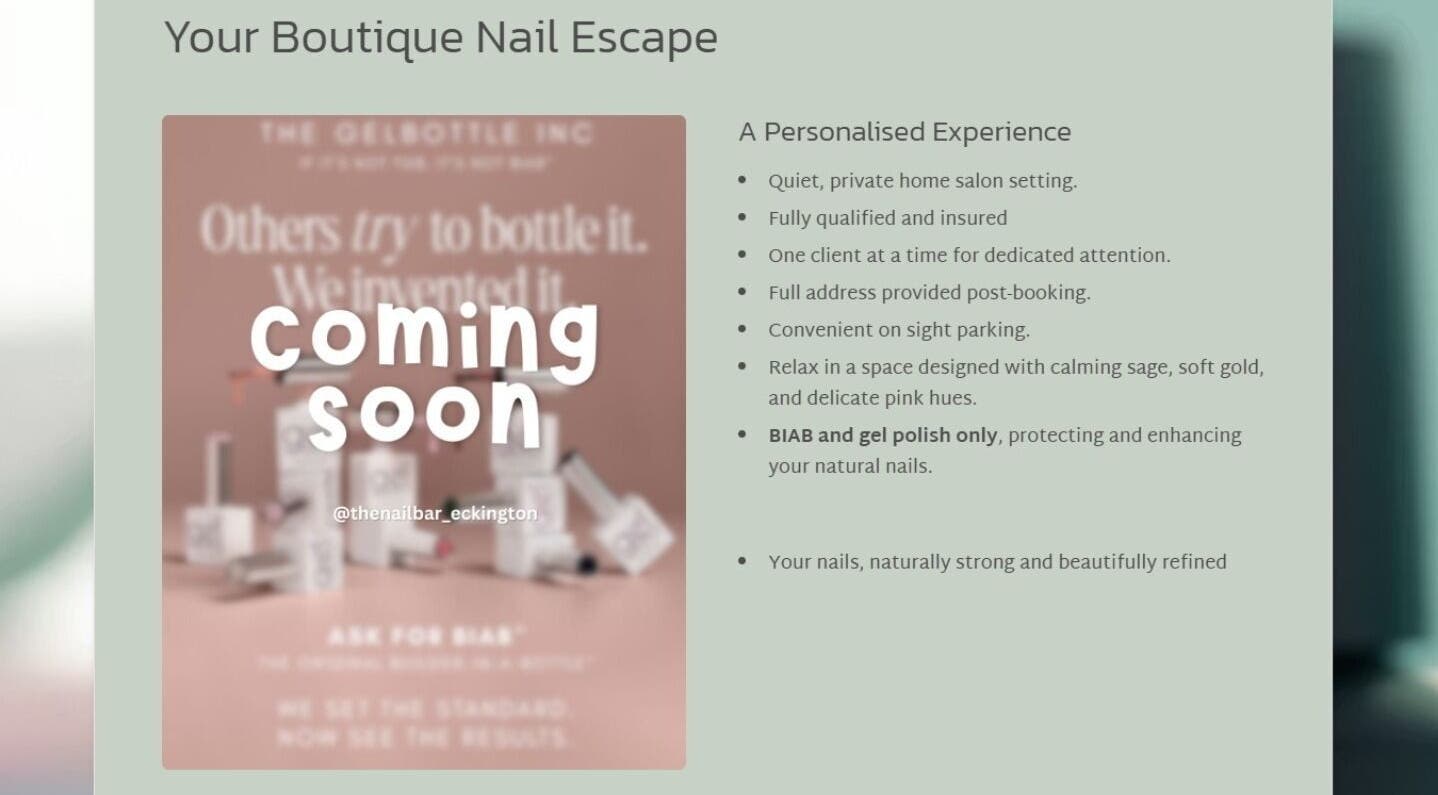 The Nail Bar Eckington unveiling coming soon, Pershore, England, GB. Experience boutique nail care with BIAB and gel polish.