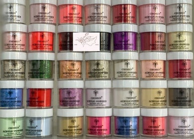 Colorful acrylic powders at MMSPA - Home Service, Riyadh, SA, ideal for vibrant nail designs.