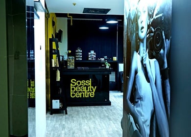Sossi Beauty Center entrance featuring chic decor in Abu Dhabi, AE.
