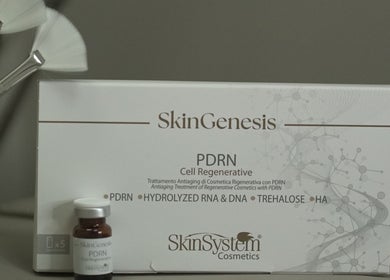 Producto SkinGenesis PDRN en Amara Beauty Lounge, Miami, Florida, US.