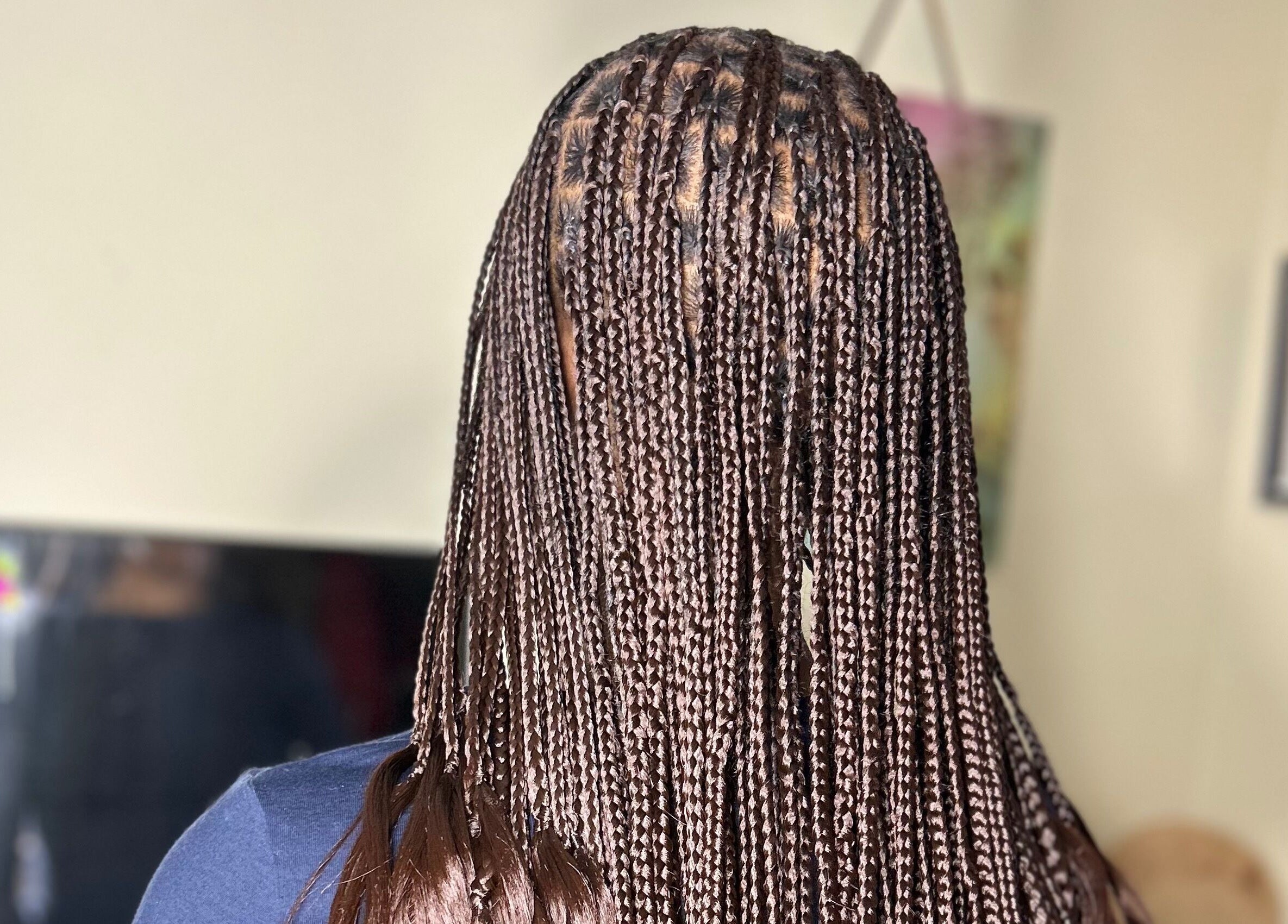 Intricate braids at Olutey in Toronto, Ontario, CA, showcasing exquisite hair artistry.