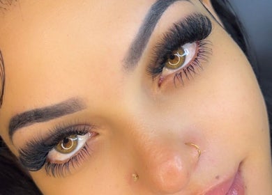 Close-up of stylish lashes by Lashedby_keke in Portmore, St. Catherine Parish, JM.