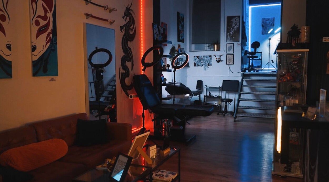 Innenansicht von Vean TATTOO Hannover, moderne Einrichtung in Hannover, Niedersachsen, DE.