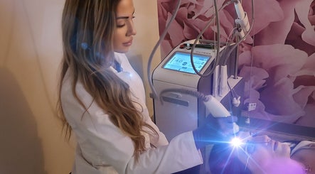 Laser treatment at Niagara Medical Esthethics, Niagara Falls, Ontario, CA, enhancing facial rejuvenation.