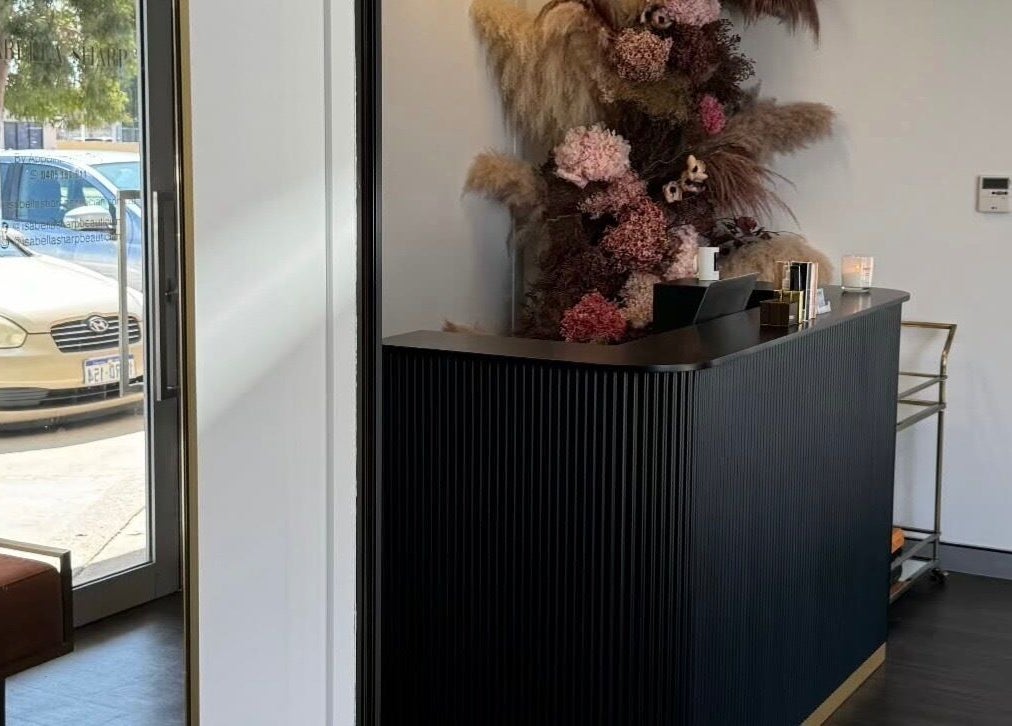 Elegant reception area with floral decor at áille hause, Stirling, Western Australia, AU.